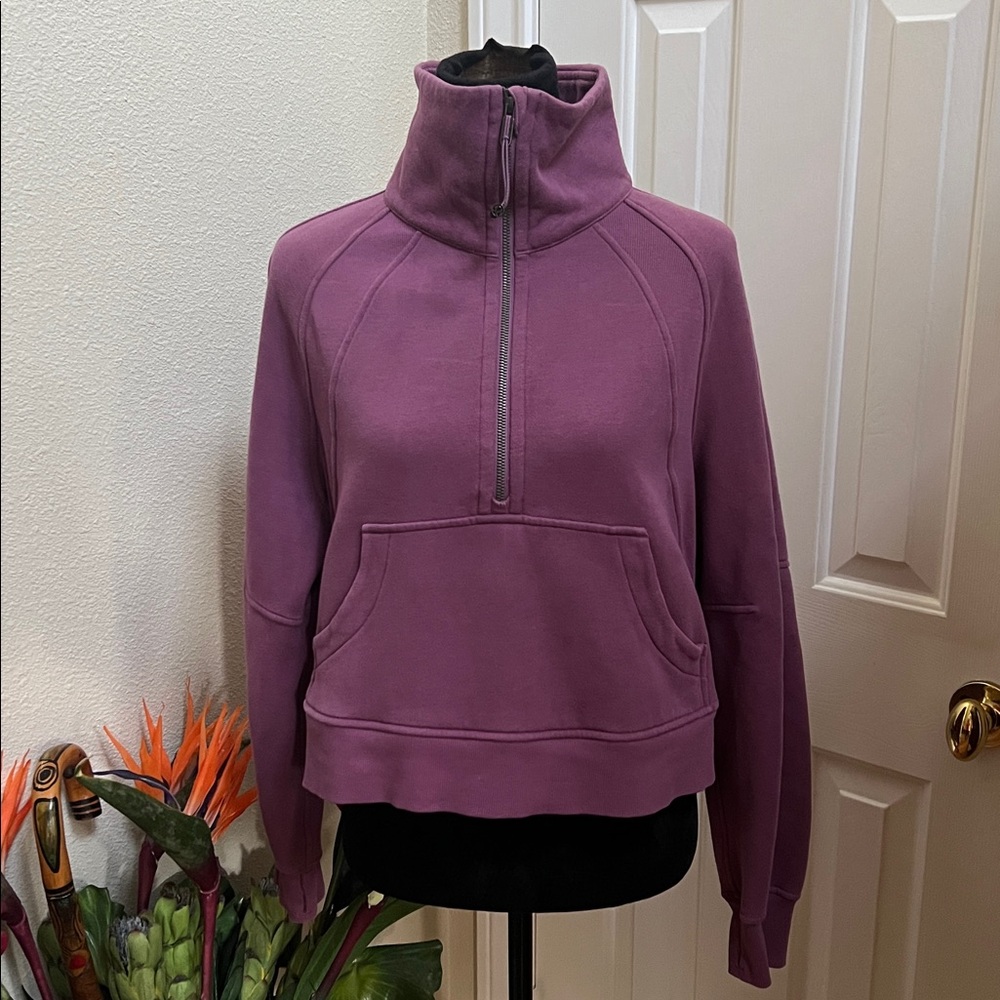 Lululemon Scuba Oversized Funnel Neck Half-Zip Vintage Plum Sweatshirt XS/s